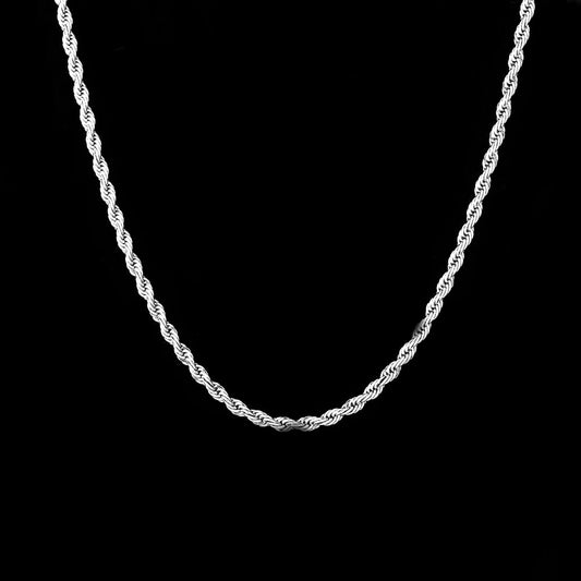 3MM Rope Chain - White Gold