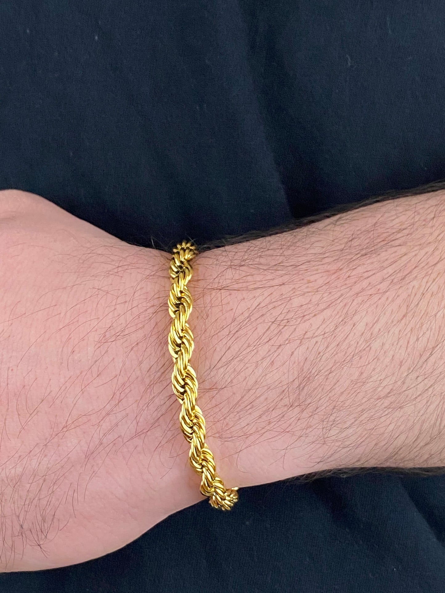 6MM Rope Bracelet - Yellow Gold