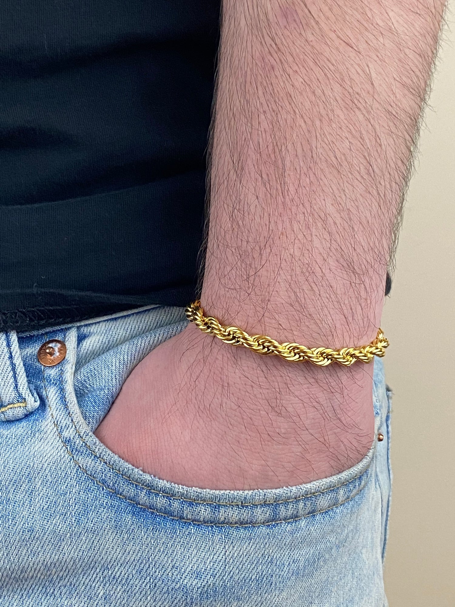 Rope Bracelet (Gold) - 6mm – OATH