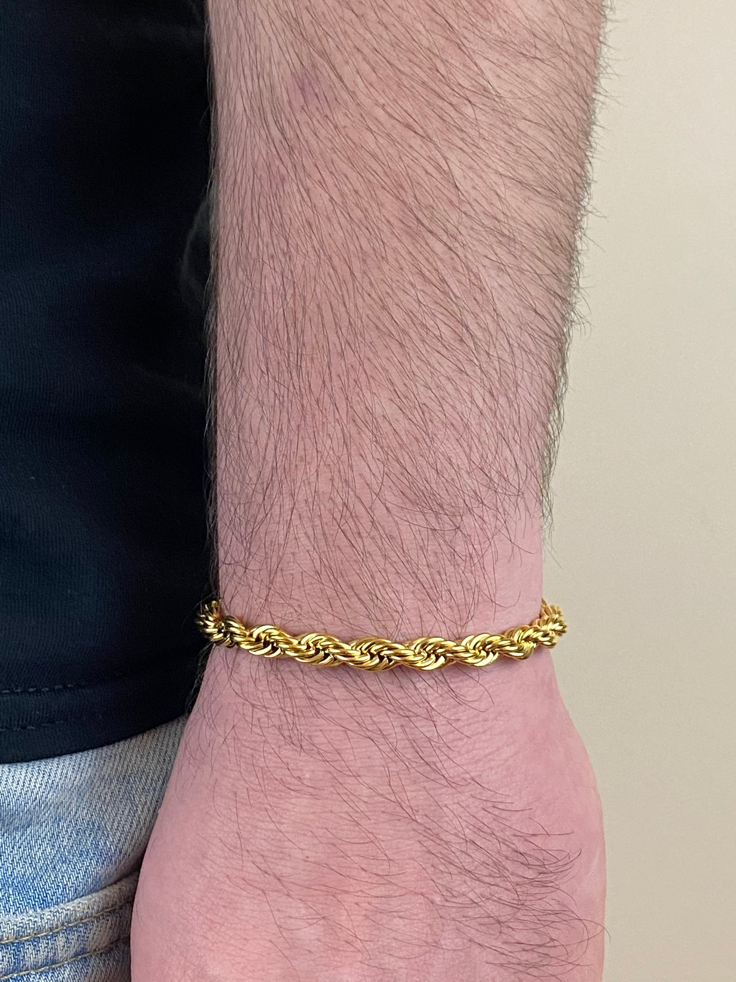 6MM Rope Bracelet - Yellow Gold